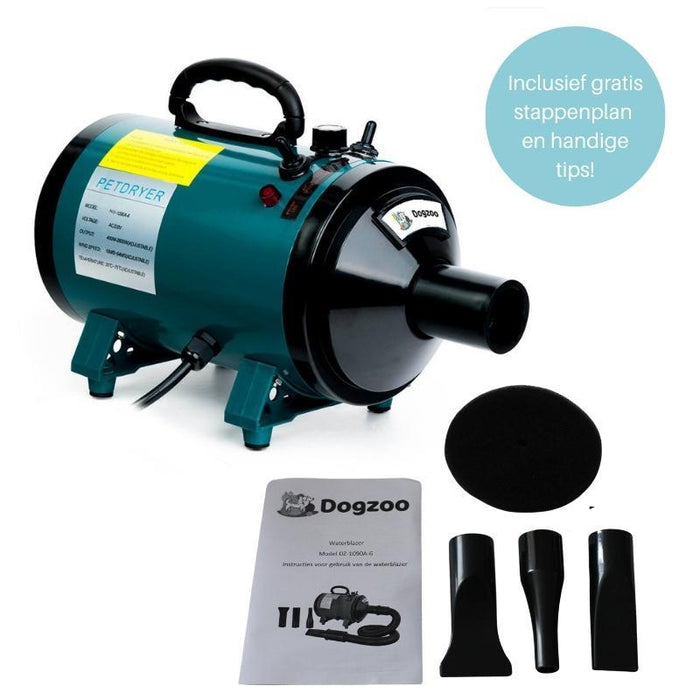 Waterblazer - DZ-1090A - Hondenfohn met Geluidsdemper en 3 opzetstukken - 2400 W