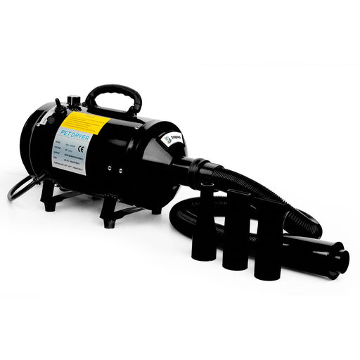 Waterblazer - DZ-1090B - Geluidsdemper en 3 opzetstukken - Hondenfohn - 2600 W