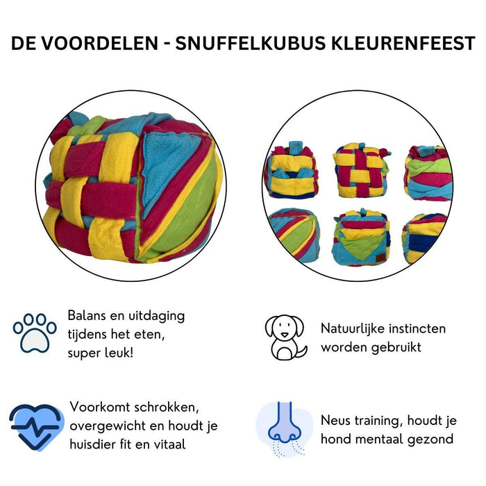 Xatory - Snuffelmat hond - Kleurenfeest - Snuffelmat - Anti schrokbak - Hondenpuzzel - Honden speelgoed - Honden snuffelmat