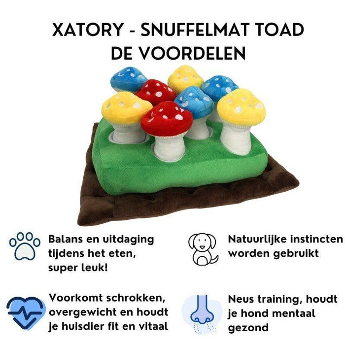 Xatory - Snuffelmat hond - TOAD - Snuffelmat - Anti Schrok gedrag - Honden speelgoed - Snuffelmat voor honden