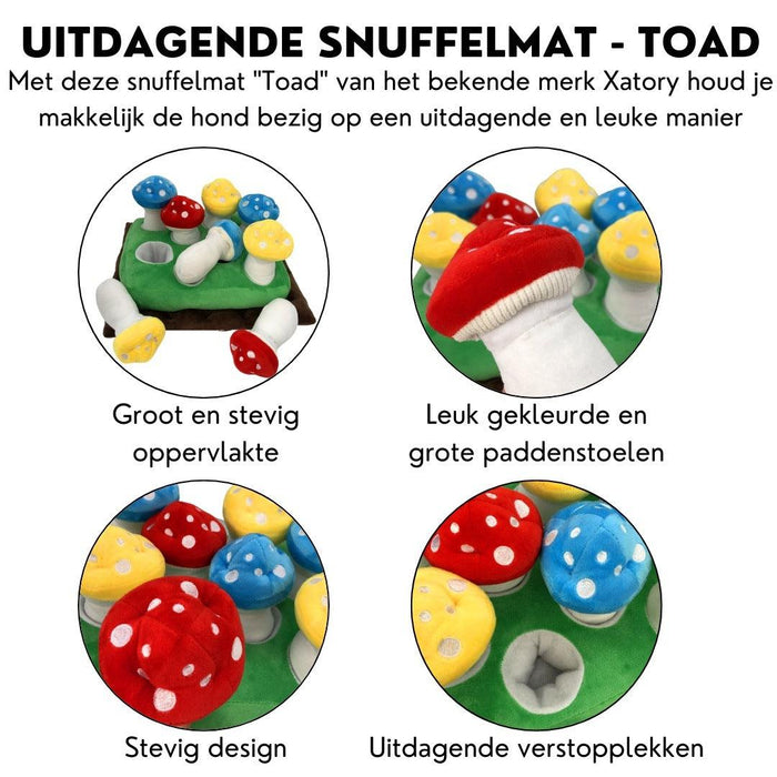 Xatory - Snuffelmat hond - TOAD - Snuffelmat - Anti Schrok gedrag - Honden speelgoed - Snuffelmat voor honden