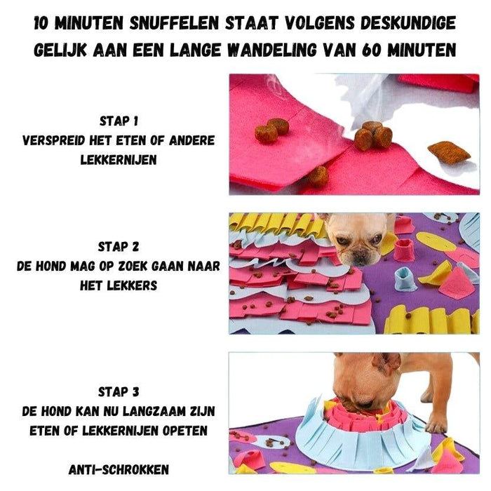 Xatory - Snuffelmat voor honden - Birthday Cake - Snuffelmat hond - Hondenpuzzel - Anti schrokbak - Hondenspeelgoed