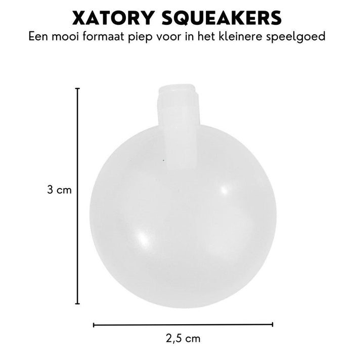 Xatory - Squeakers - 10 stuks - Piepjes - Piepjes honden speelgoed - Reparatie hondenspeelgoed - Speelgoed piep - Knuffel piep